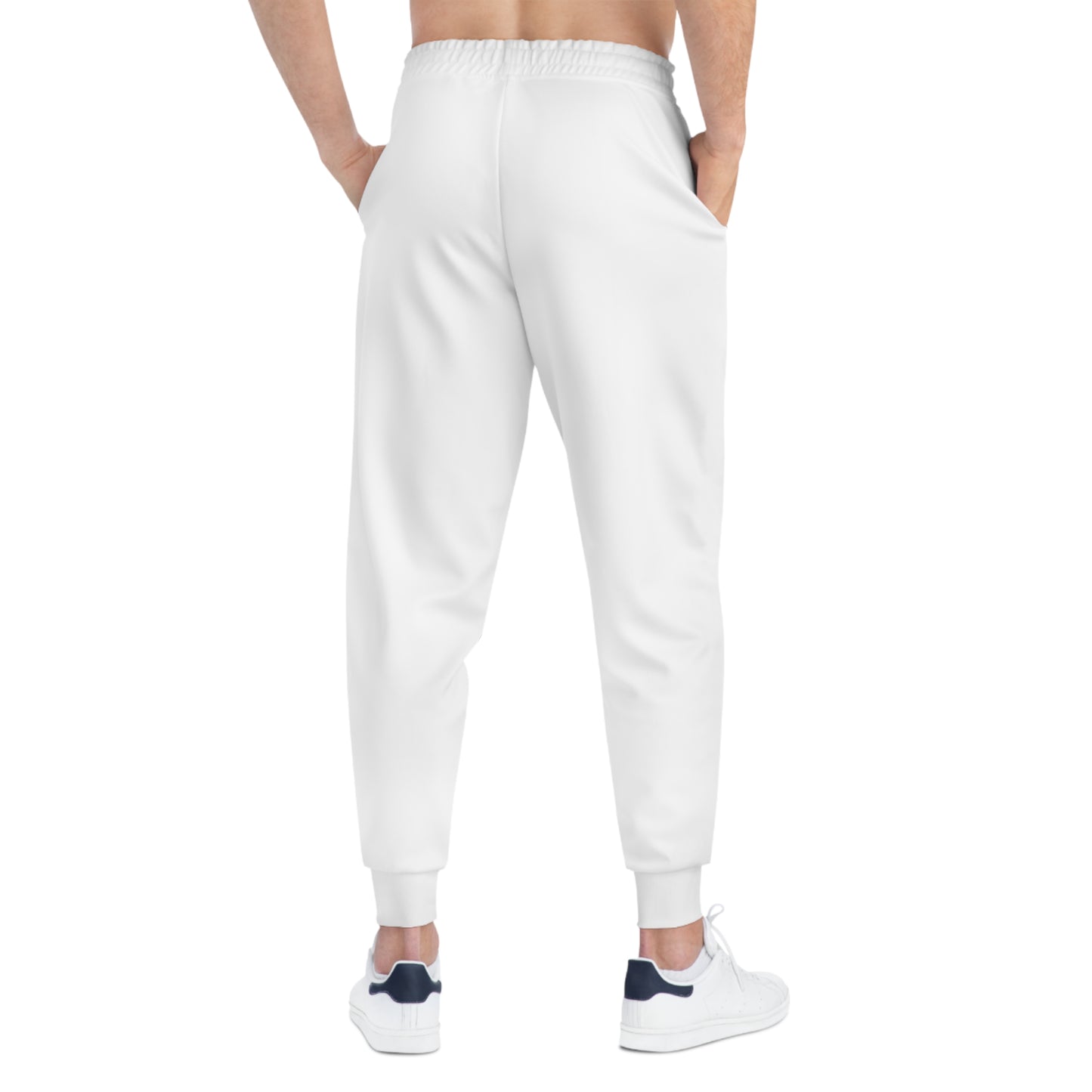 Afrobeats athletic joggers white