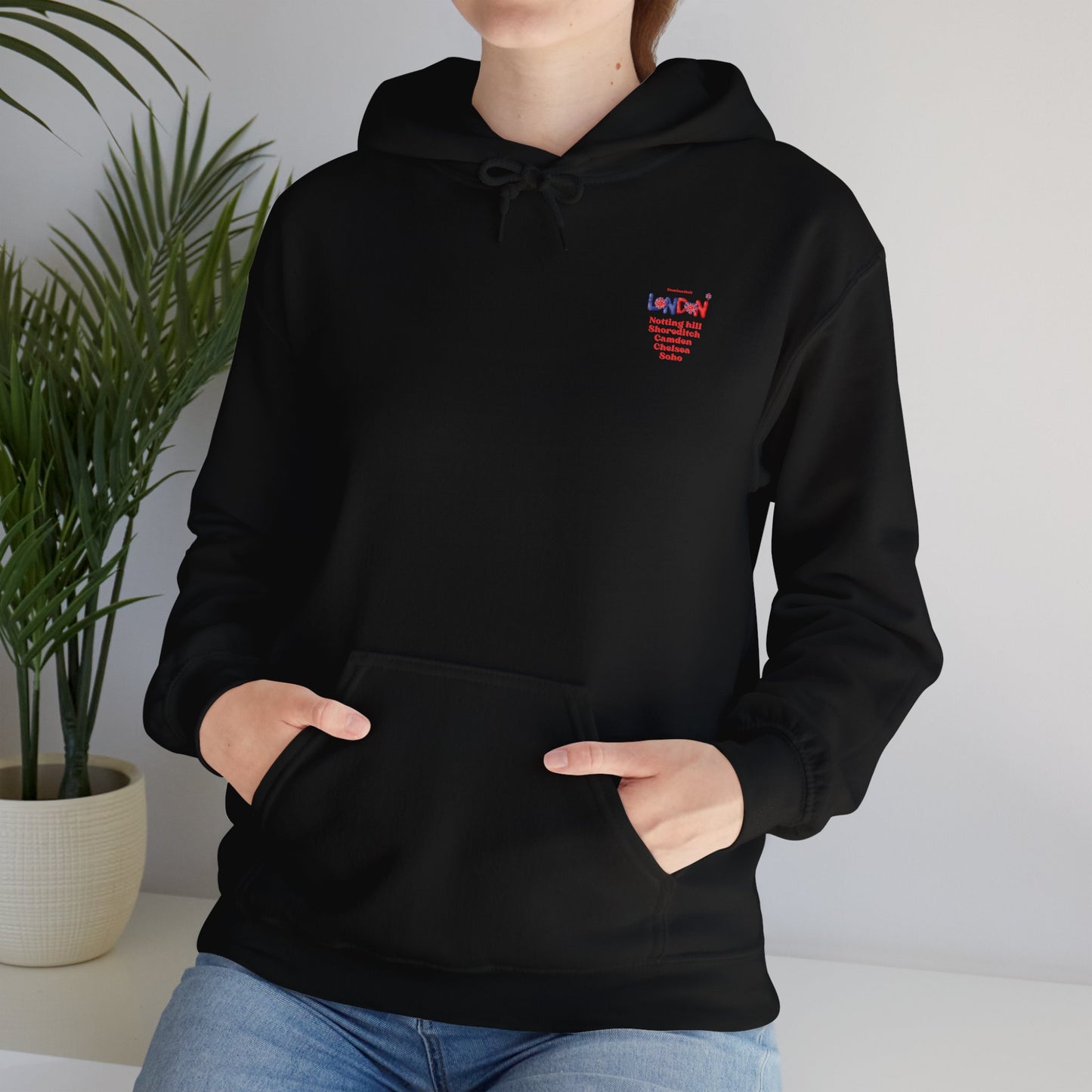 Stylish London hoodie black