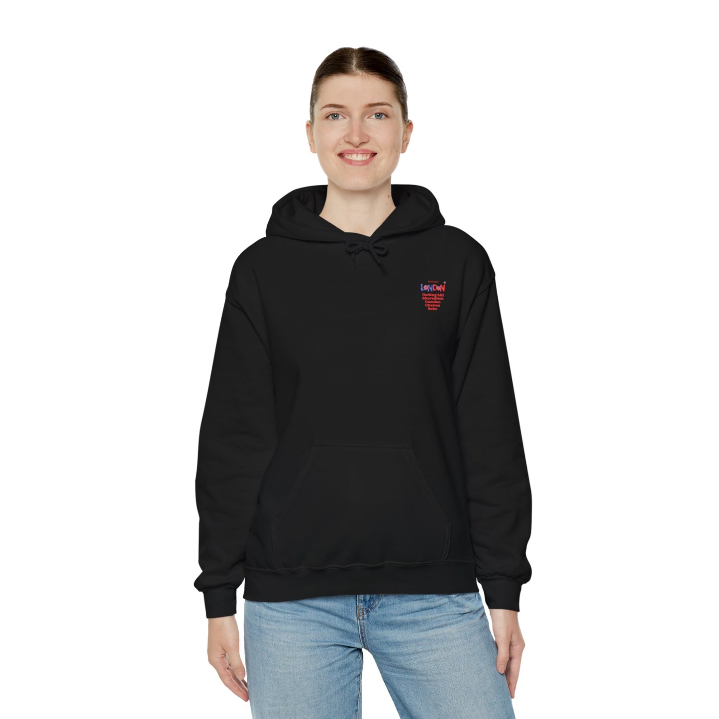 Stylish London hoodie black