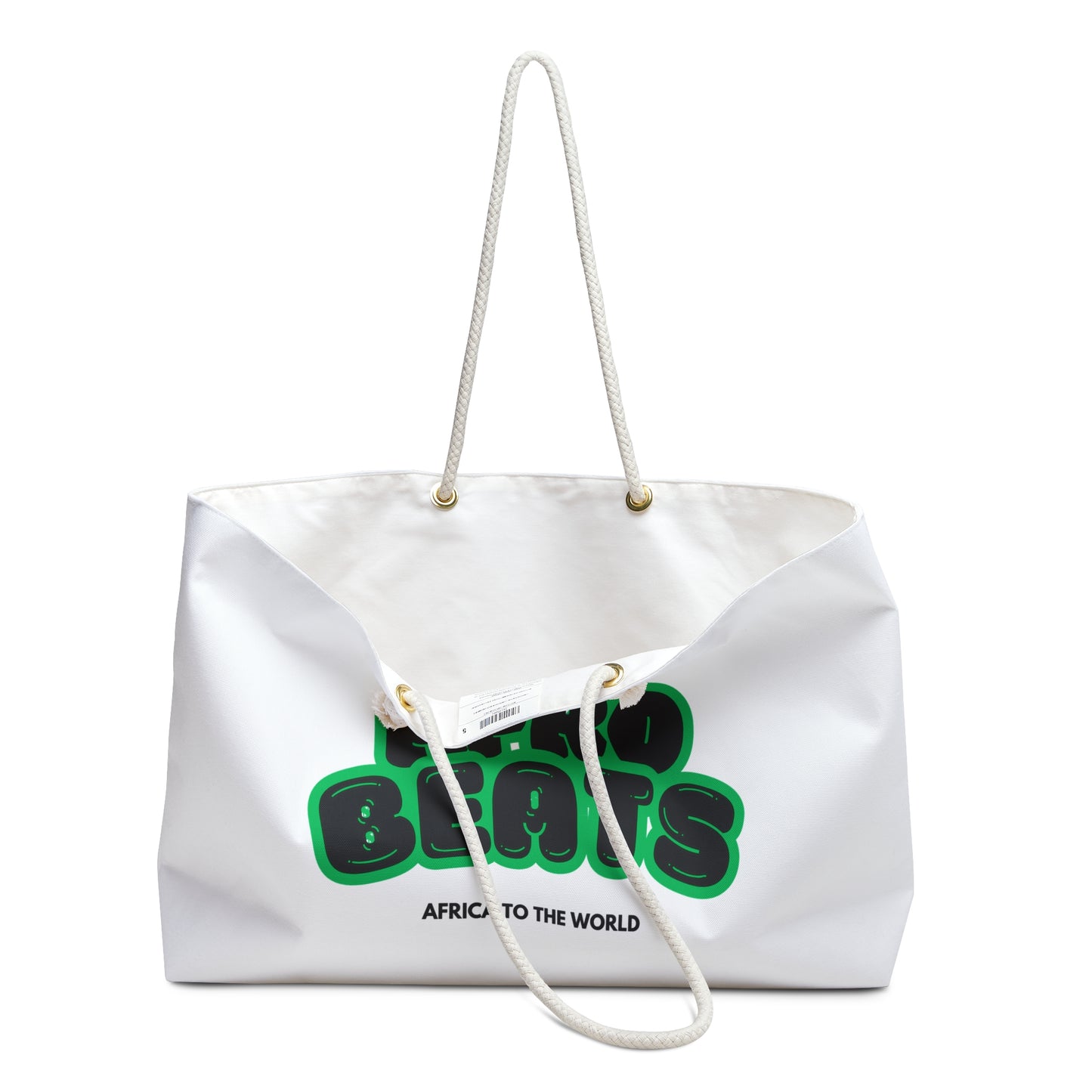 Afrobeats weekender bag white