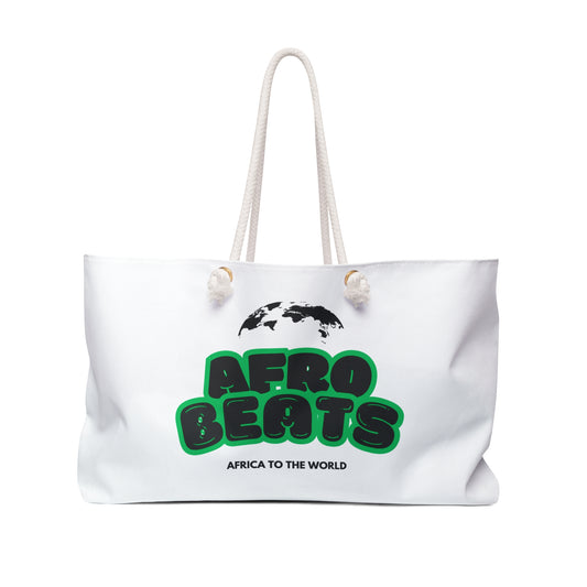 Afrobeats weekender bag white