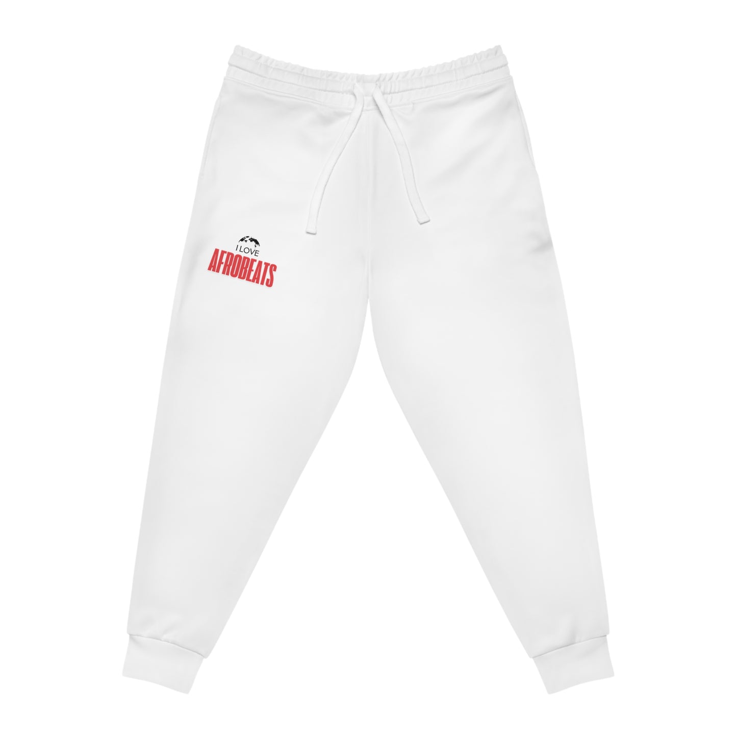 Afrobeats athletic joggers white